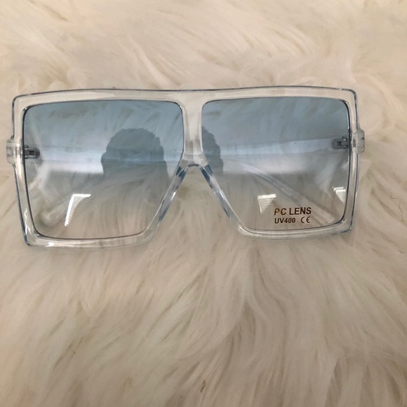 Blue large frame sunglasses - Picture 3 of 3